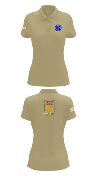 Womens Short Sleeve Performance Polo, A co 935th ASB 3rd Platoon, National Guard, Teamtime, Team time, sublimation, custom sports apparel, team uniforms, spirit wear, spiritwear, sports uniforms, custom shirts, team store, custom team store, fundraiser sports, apparel fundraiser