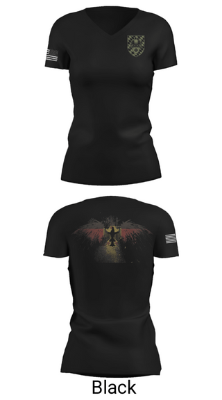 Women's Short Sleeve Vneck Shirt, 3./HSchRgt1, Army, Teamtime, Team time, sublimation, custom sports apparel, team uniforms, spirit wear, spiritwear, sports uniforms, custom shirts, team store, custom team store, fundraiser sports, apparel fundraiser