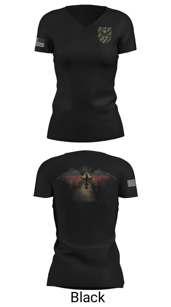 Women's Short Sleeve Vneck Shirt, 3./HSchRgt1, Army, Teamtime, Team time, sublimation, custom sports apparel, team uniforms, spirit wear, spiritwear, sports uniforms, custom shirts, team store, custom team store, fundraiser sports, apparel fundraiser