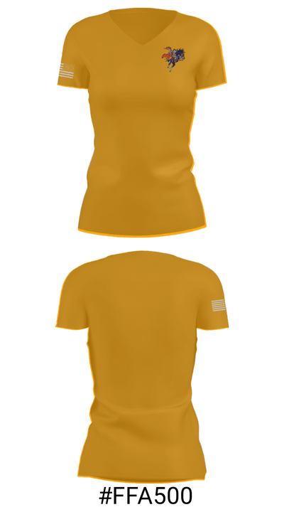 North Montgomery High School Tennis 34970956 Women's Short Sleeve V-neck Shirt - 21