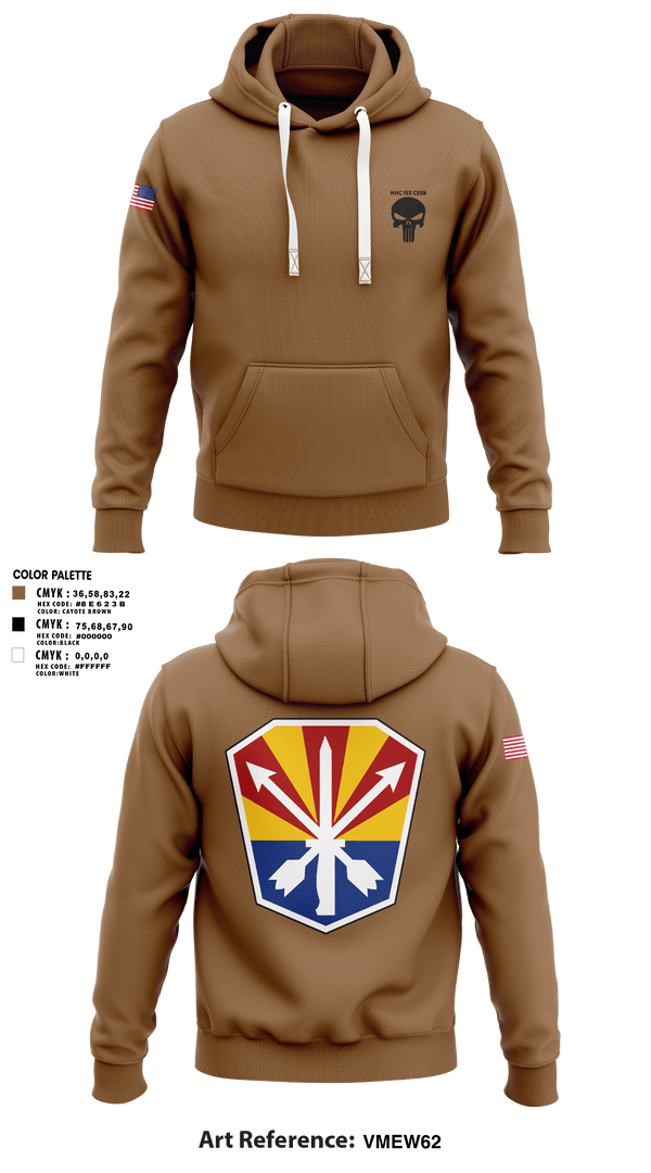 Hoodie, HHC 153 CSSB, National Guard, Teamtime, Team time, sublimation, custom sports apparel, team uniforms, spirit wear, spiritwear, sports uniforms, custom shirts, team store, custom team store, fundraiser sports, apparel fundraiser