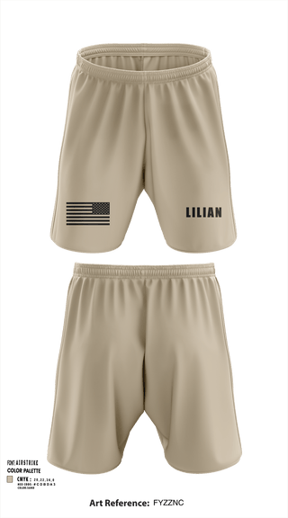 Athletic Shorts With Pockets, LILIAN, Army, Teamtime, Team time, sublimation, custom sports apparel, team uniforms, spirit wear, spiritwear, sports uniforms, custom shirts, team store, custom team store, fundraiser sports, apparel fundraiser