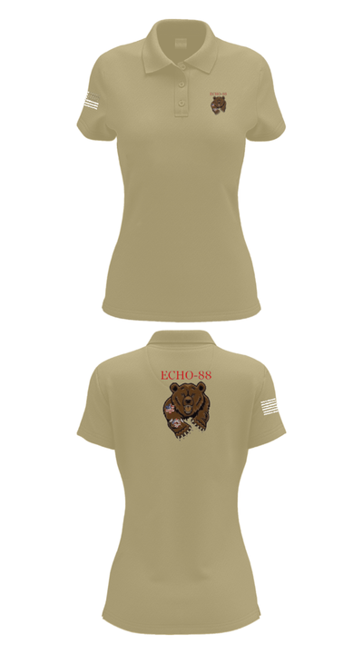 ECHO-88 83597069 Women's Short Sleeve Performance Polo  - 95