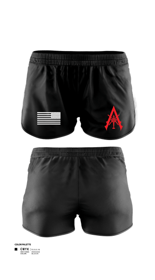 Women's Shorts, A Co. 1-3 AB, Army, Teamtime, Team time, sublimation, custom sports apparel, team uniforms, spirit wear, spiritwear, sports uniforms, custom shirts, team store, custom team store, fundraiser sports, apparel fundraiser