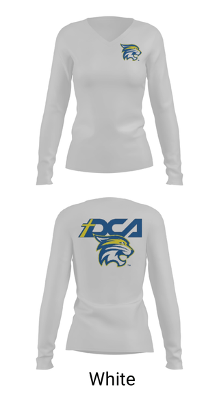 Womens Long Sleeve Vneck Shirt, Donelson Christian Academy Soccer, Men's Soccer, Teamtime, Team time, sublimation, custom sports apparel, team uniforms, spirit wear, spiritwear, sports uniforms, custom shirts, team store, custom team store, fundraiser sports, apparel fundraiser