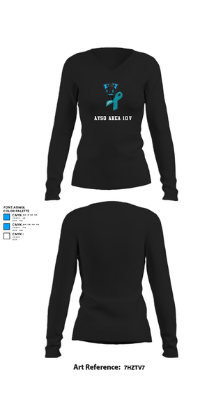 Women's Long Sleeve Vneck Shirt, AYSO AREA 10V, Men's Soccer, Teamtime, Team time, sublimation, custom sports apparel, team uniforms, spirit wear, spiritwear, sports uniforms, custom shirts, team store, custom team store, fundraiser sports, apparel fundraiser