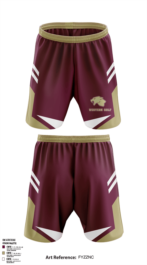 Athletic Shorts With Pockets, Western High School Golf, Golf, Teamtime, Team time, sublimation, custom sports apparel, team uniforms, spirit wear, spiritwear, sports uniforms, custom shirts, team store, custom team store, fundraiser sports, apparel fundraiser