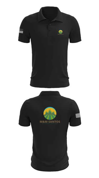 M&M Santos Outdoor Services 89521687 Short Sleeve Performance Polo - 28
