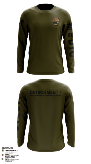 Long Sleeve Performance Shirt, Detachment 1, Air Force, Teamtime, Team time, sublimation, custom sports apparel, team uniforms, spirit wear, spiritwear, sports uniforms, custom shirts, team store, custom team store, fundraiser sports, apparel fundraiser