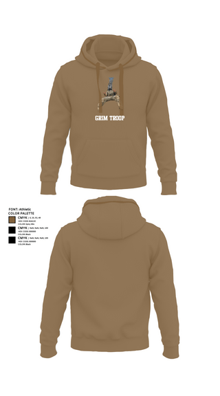 Hoodie, Grim Troop, Army, Teamtime, Team time, sublimation, custom sports apparel, team uniforms, spirit wear, spiritwear, sports uniforms, custom shirts, team store, custom team store, fundraiser sports, apparel fundraiser
