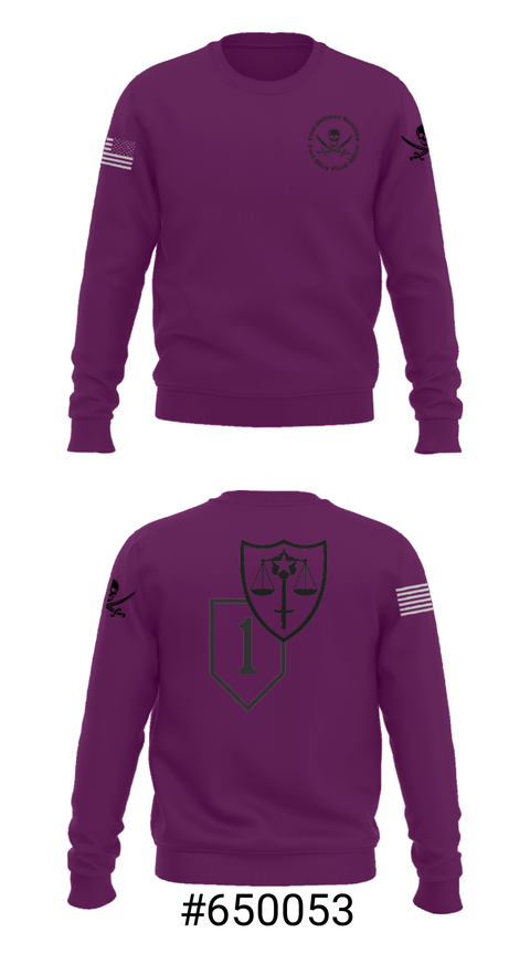 Crew Neck Sweatshirt, Trial Defense Service, Army, Teamtime, Team time, sublimation, custom sports apparel, team uniforms, spirit wear, spiritwear, sports uniforms, custom shirts, team store, custom team store, fundraiser sports, apparel fundraiser