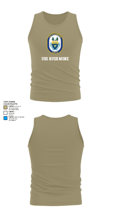 Tank Top, USS RUSHMORE, Navy, Teamtime, Team time, sublimation, custom sports apparel, team uniforms, spirit wear, spiritwear, sports uniforms, custom shirts, team store, custom team store, fundraiser sports, apparel fundraiser