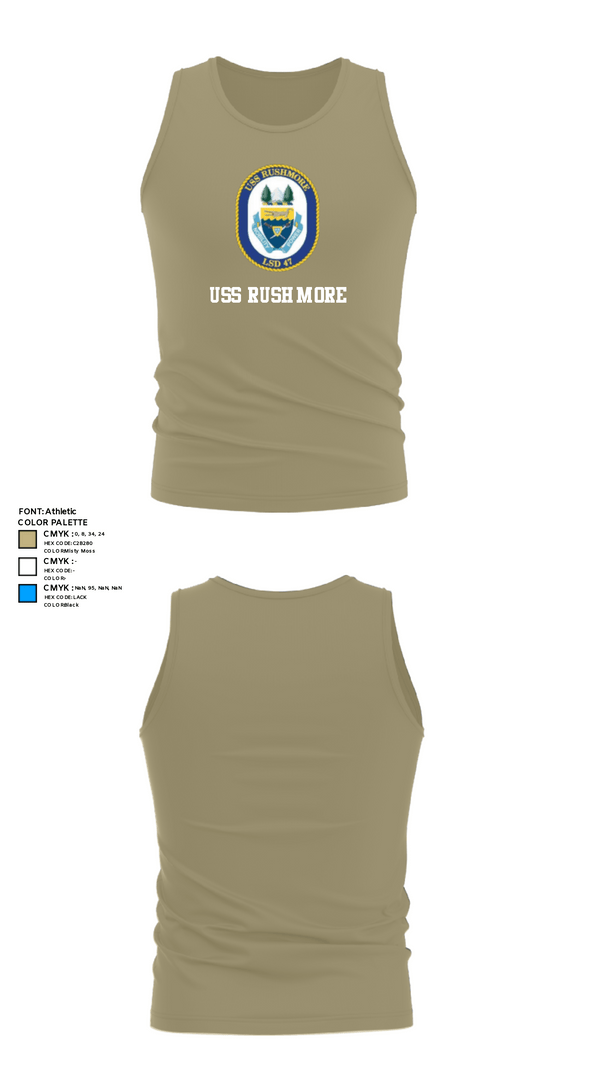 Tank Top, USS RUSHMORE, Navy, Teamtime, Team time, sublimation, custom sports apparel, team uniforms, spirit wear, spiritwear, sports uniforms, custom shirts, team store, custom team store, fundraiser sports, apparel fundraiser