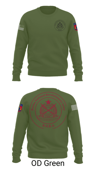 Crew Neck Sweatshirt, B.N.R.A, Army, Teamtime, Team time, sublimation, custom sports apparel, team uniforms, spirit wear, spiritwear, sports uniforms, custom shirts, team store, custom team store, fundraiser sports, apparel fundraiser