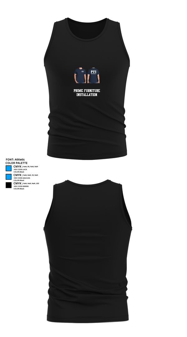 Tank Top, Prime Furniture Installation, , Teamtime, Team time, sublimation, custom sports apparel, team uniforms, spirit wear, spiritwear, sports uniforms, custom shirts, team store, custom team store, fundraiser sports, apparel fundraiser