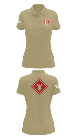 Womens Short Sleeve Performance Polo, 46th Engineer Battalion, Army, Teamtime, Team time, sublimation, custom sports apparel, team uniforms, spirit wear, spiritwear, sports uniforms, custom shirts, team store, custom team store, fundraiser sports, apparel fundraiser