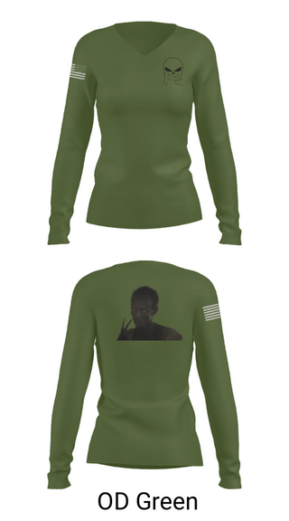 Womens Long Sleeve Vneck Shirt, B Co, 303d IEW BN, Army, Teamtime, Team time, sublimation, custom sports apparel, team uniforms, spirit wear, spiritwear, sports uniforms, custom shirts, team store, custom team store, fundraiser sports, apparel fundraiser