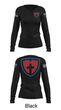 Open Door Christian Schools 18810583 Women's Long Sleeve V-neck Shirt - 35
