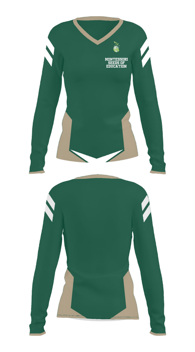 Montessori Seeds Of Education 51298826 Women's Long Sleeve V-neck Shirt - 29