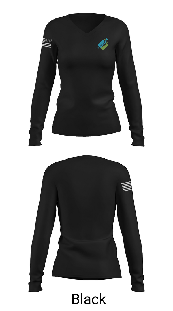 Womens Long Sleeve Vneck Shirt, Multiplicación de Discípulos, , Teamtime, Team time, sublimation, custom sports apparel, team uniforms, spirit wear, spiritwear, sports uniforms, custom shirts, team store, custom team store, fundraiser sports, apparel fundraiser