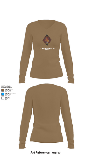 Women's Long Sleeve Vneck Shirt, Transportation service company, Marines, Teamtime, Team time, sublimation, custom sports apparel, team uniforms, spirit wear, spiritwear, sports uniforms, custom shirts, team store, custom team store, fundraiser sports, apparel fundraiser