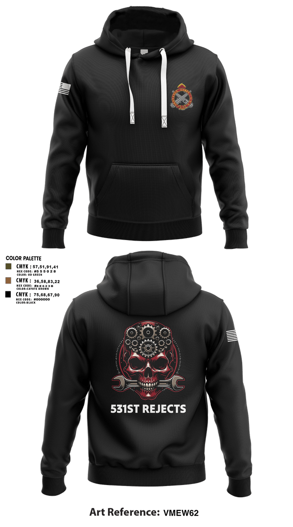 Hoodie, 531st Hospital Center, Army, Teamtime, Team time, sublimation, custom sports apparel, team uniforms, spirit wear, spiritwear, sports uniforms, custom shirts, team store, custom team store, fundraiser sports, apparel fundraiser