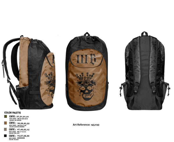 Gear Bag, 3B 1-325 AIR, 2BCT, 82ND ABN DIV, Army, Teamtime, Team time, sublimation, custom sports apparel, team uniforms, spirit wear, spiritwear, sports uniforms, custom shirts, team store, custom team store, fundraiser sports, apparel fundraiser