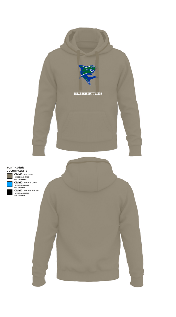 Hoodie, Bullshark Battalion, Army, Teamtime, Team time, sublimation, custom sports apparel, team uniforms, spirit wear, spiritwear, sports uniforms, custom shirts, team store, custom team store, fundraiser sports, apparel fundraiser