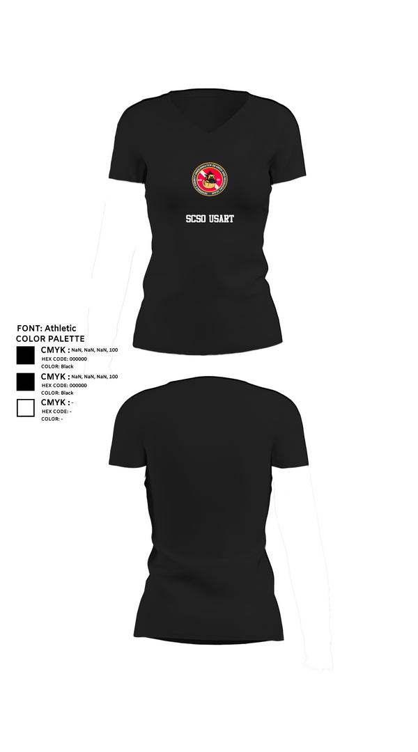 Womens Short Sleeve Vneck Shirt, SCSO USART, , Teamtime, Team time, sublimation, custom sports apparel, team uniforms, spirit wear, spiritwear, sports uniforms, custom shirts, team store, custom team store, fundraiser sports, apparel fundraiser