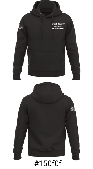 Hoodie, West County Softball Association, Softball, Teamtime, Team time, sublimation, custom sports apparel, team uniforms, spirit wear, spiritwear, sports uniforms, custom shirts, team store, custom team store, fundraiser sports, apparel fundraiser
