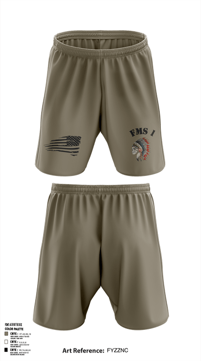 FMS 1, OKARNG 20204603 Athletic Shorts With Pockets - 2