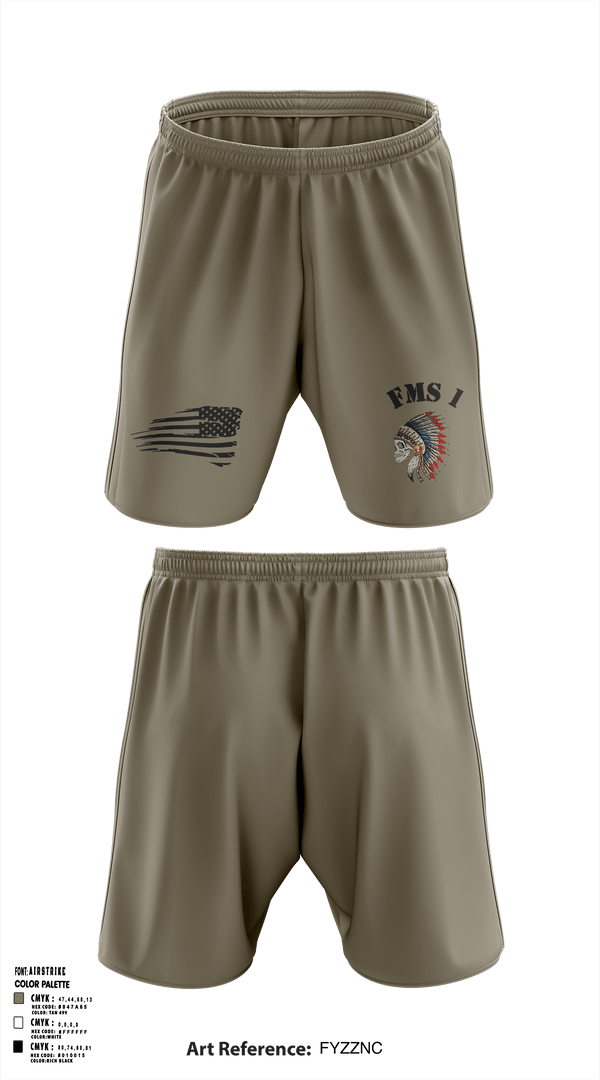 Athletic Shorts With Pockets, FMS 1, OKARNG, , Teamtime, Team time, sublimation, custom sports apparel, team uniforms, spirit wear, spiritwear, sports uniforms, custom shirts, team store, custom team store, fundraiser sports, apparel fundraiser