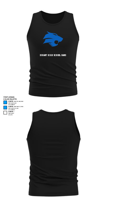 Tank Top, Durant High School Band, Spirit Store, Teamtime, Team time, sublimation, custom sports apparel, team uniforms, spirit wear, spiritwear, sports uniforms, custom shirts, team store, custom team store, fundraiser sports, apparel fundraiser