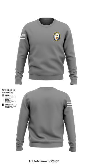Crew Neck Sweatshirt, Tabb NJROTC, Navy, Teamtime, Team time, sublimation, custom sports apparel, team uniforms, spirit wear, spiritwear, sports uniforms, custom shirts, team store, custom team store, fundraiser sports, apparel fundraiser