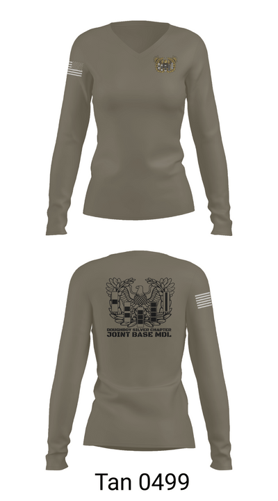 Doughboy Silver Chapter 49538479 Women's Long Sleeve V-neck Shirt - 73