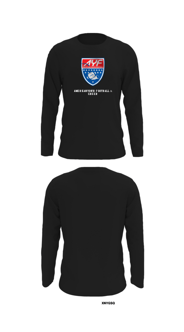 Long Sleeve Performance Shirt, American Youth Football & Cheer, Football, Teamtime, Team time, sublimation, custom sports apparel, team uniforms, spirit wear, spiritwear, sports uniforms, custom shirts, team store, custom team store, fundraiser sports, apparel fundraiser