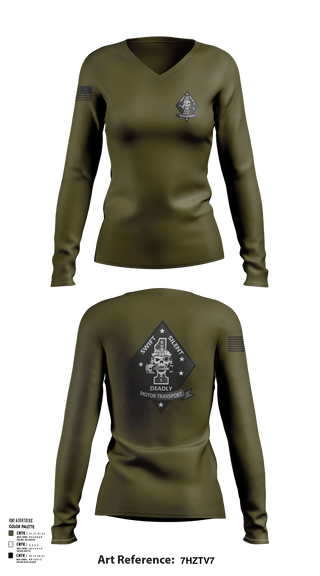 Womens Long Sleeve Vneck Shirt, 1st Recon, Marines, Teamtime, Team time, sublimation, custom sports apparel, team uniforms, spirit wear, spiritwear, sports uniforms, custom shirts, team store, custom team store, fundraiser sports, apparel fundraiser