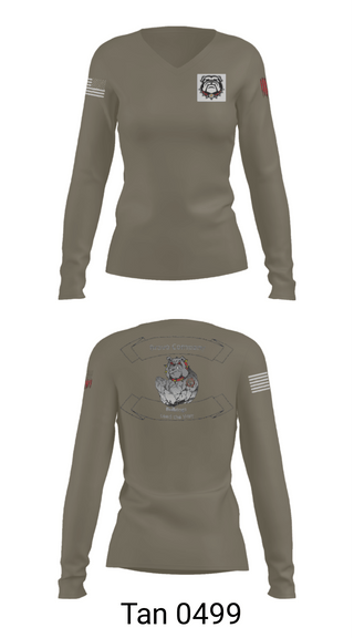 Women's Long Sleeve Vneck Shirt, 16TH ordnance Bravo Company, , Teamtime, Team time, sublimation, custom sports apparel, team uniforms, spirit wear, spiritwear, sports uniforms, custom shirts, team store, custom team store, fundraiser sports, apparel fundraiser