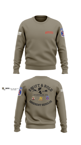 Crew Neck Sweatshirt, Bravo bulls3-6 fa, Army, Teamtime, Team time, sublimation, custom sports apparel, team uniforms, spirit wear, spiritwear, sports uniforms, custom shirts, team store, custom team store, fundraiser sports, apparel fundraiser