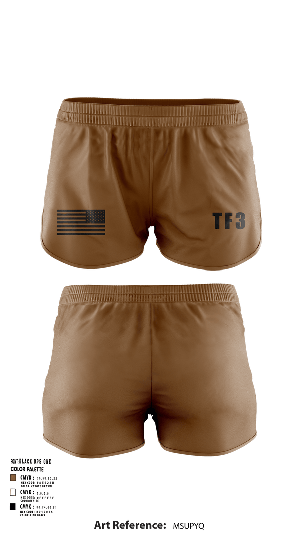 Ranger Panties, TF3, Army, Teamtime, Team time, sublimation, custom sports apparel, team uniforms, spirit wear, spiritwear, sports uniforms, custom shirts, team store, custom team store, fundraiser sports, apparel fundraiser