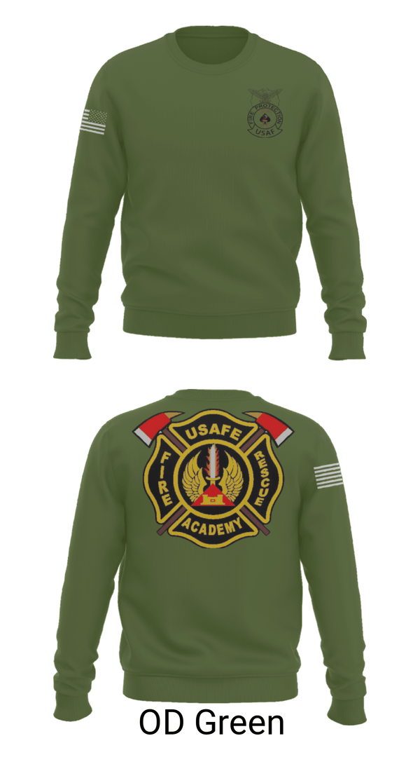 Crew Neck Sweatshirt, 435th CTS, Air Force, Teamtime, Team time, sublimation, custom sports apparel, team uniforms, spirit wear, spiritwear, sports uniforms, custom shirts, team store, custom team store, fundraiser sports, apparel fundraiser