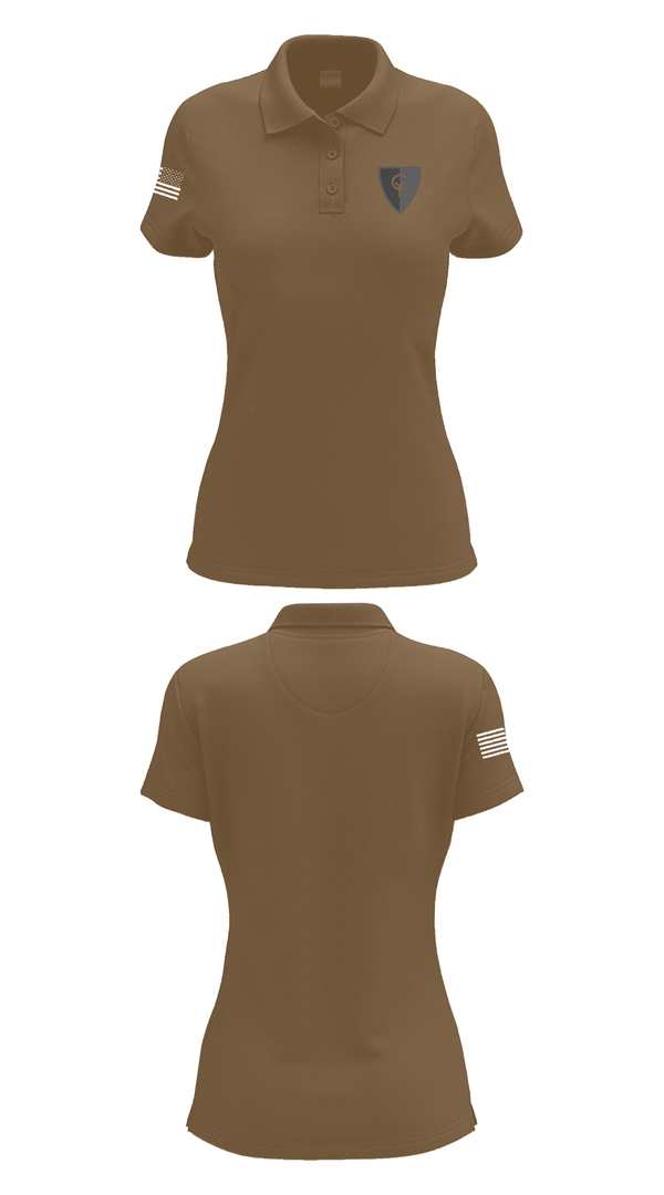 Womens Short Sleeve Performance Polo, 38th Infantry Division, , Teamtime, Team time, sublimation, custom sports apparel, team uniforms, spirit wear, spiritwear, sports uniforms, custom shirts, team store, custom team store, fundraiser sports, apparel fundraiser