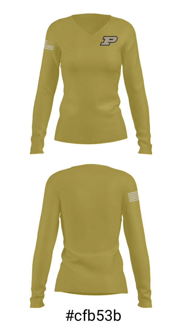 Women's Long Sleeve Vneck Shirt, Purdue University Baseball, Baseball, Teamtime, Team time, sublimation, custom sports apparel, team uniforms, spirit wear, spiritwear, sports uniforms, custom shirts, team store, custom team store, fundraiser sports, apparel fundraiser
