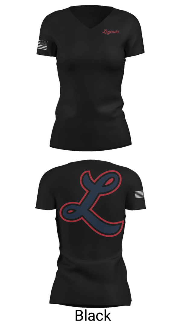 Women's Short Sleeve Vneck Shirt, Louisville Legends Baseball, Baseball, Teamtime, Team time, sublimation, custom sports apparel, team uniforms, spirit wear, spiritwear, sports uniforms, custom shirts, team store, custom team store, fundraiser sports, apparel fundraiser