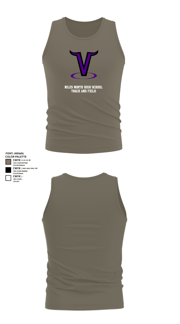 Tank Top, Niles North High School Track and Field, Track & Field, Teamtime, Team time, sublimation, custom sports apparel, team uniforms, spirit wear, spiritwear, sports uniforms, custom shirts, team store, custom team store, fundraiser sports, apparel fundraiser