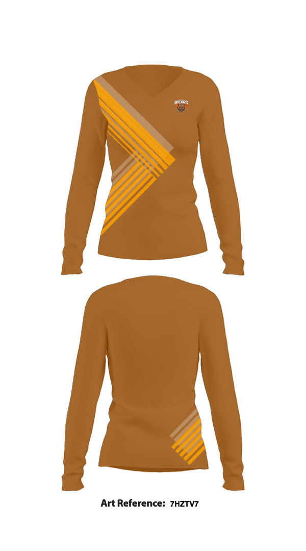 Women's Long Sleeve Vneck Shirt, Padua Franciscan High School Track, Track & Field, Teamtime, Team time, sublimation, custom sports apparel, team uniforms, spirit wear, spiritwear, sports uniforms, custom shirts, team store, custom team store, fundraiser sports, apparel fundraiser
