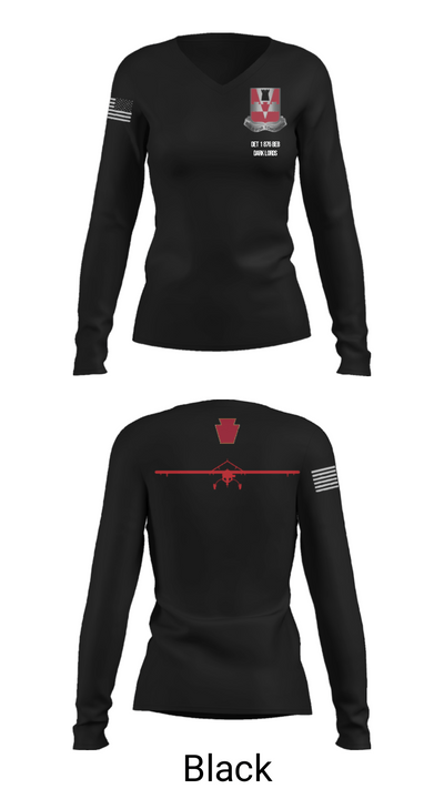 Det 1 876 BEB 21626165 Women's Long Sleeve V-neck Shirt - 13