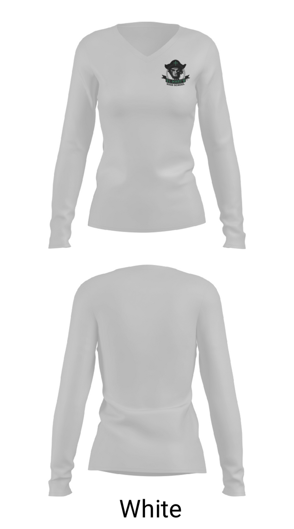 Womens Long Sleeve Vneck Shirt, Saint Mary's High School Basketball, Women's Basketball, Teamtime, Team time, sublimation, custom sports apparel, team uniforms, spirit wear, spiritwear, sports uniforms, custom shirts, team store, custom team store, fundraiser sports, apparel fundraiser