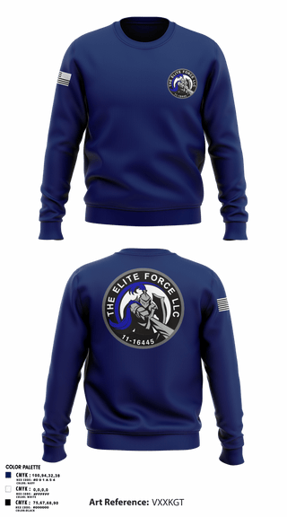 Crew Neck Sweatshirt, The Elite Force Llc, Police, Teamtime, Team time, sublimation, custom sports apparel, team uniforms, spirit wear, spiritwear, sports uniforms, custom shirts, team store, custom team store, fundraiser sports, apparel fundraiser