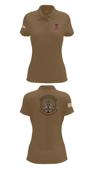 Womens Short Sleeve Performance Polo, 1-169th E Company, National Guard, Teamtime, Team time, sublimation, custom sports apparel, team uniforms, spirit wear, spiritwear, sports uniforms, custom shirts, team store, custom team store, fundraiser sports, apparel fundraiser
